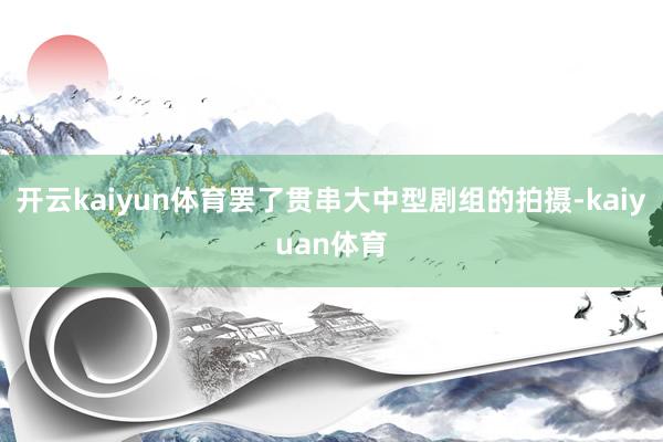 开云kaiyun体育罢了贯串大中型剧组的拍摄-kaiyuan体育