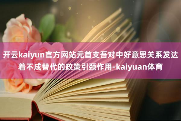 开云kaiyun官方网站元首支吾对中好意思关系发达着不成替代的政策引颈作用-kaiyuan体育