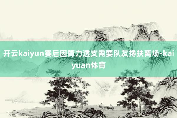 开云kaiyun赛后因膂力透支需要队友搀扶离场-kaiyuan体育